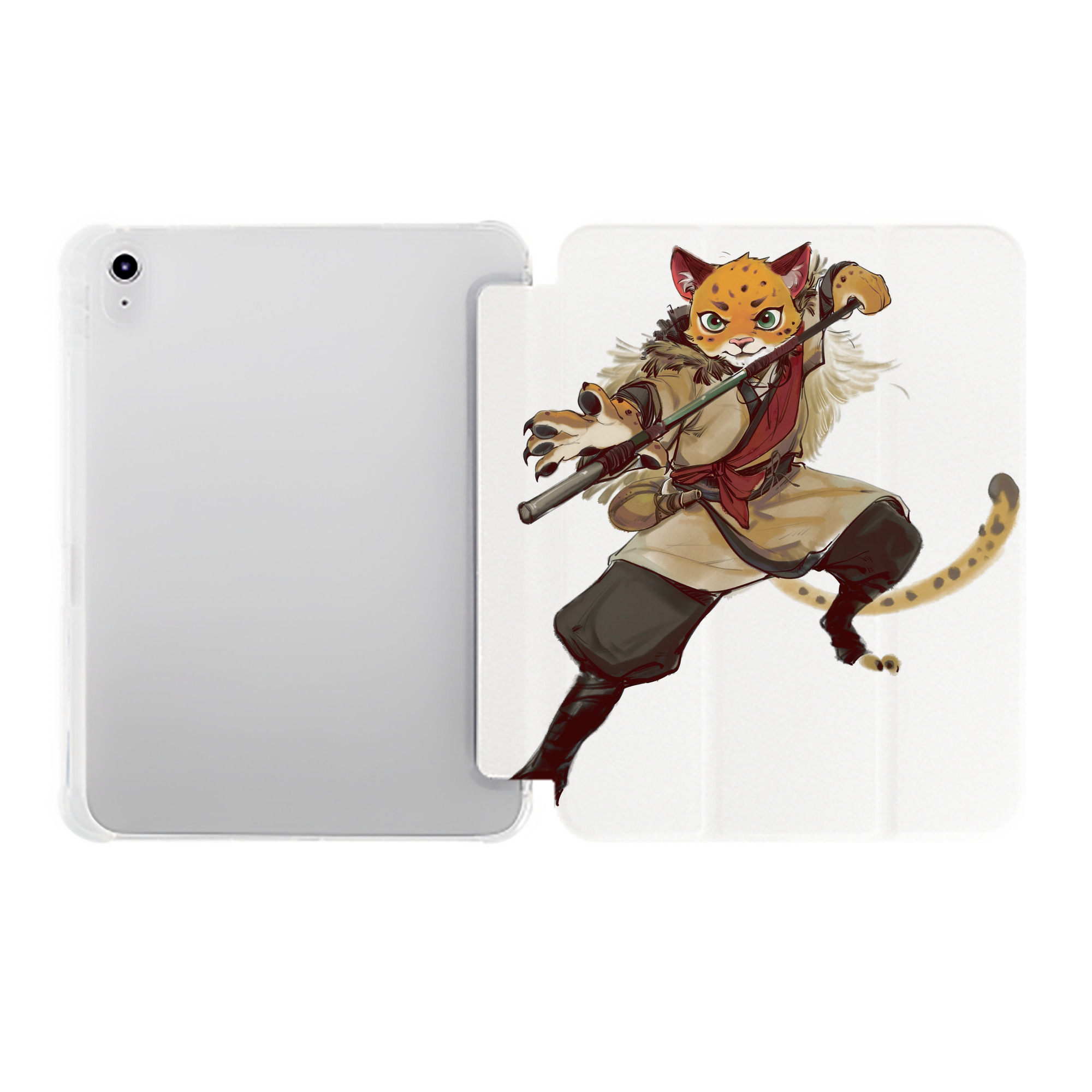 （画像用） Ne Zha 2 ナタ 魔童の大暴れ IPad ケース ペン収納付き 三つ折りスタンド PUレザー×シリコン 対応機種9.5/10.5/10.9インチ